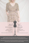 Melanie V-Neck Floral Midi Dress w/ Short Sleeves | Boutique 1861 fiche