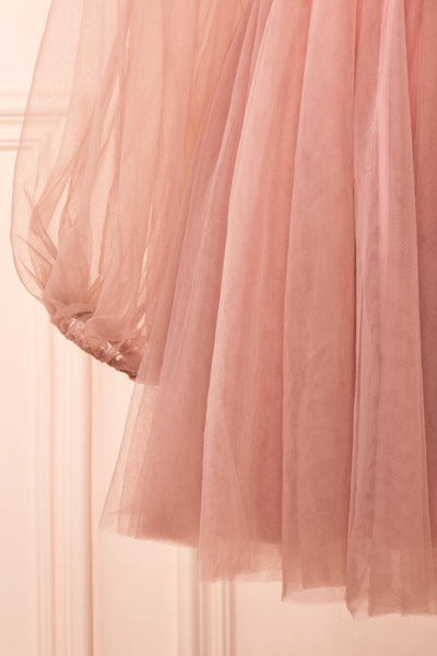 Melilla Pink Short Tulle Dress w/ Satin Corset | Boutique 1861 bottom