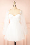Melilla White Short Tulle Dress w/ Satin Corset | Boutique 1861 front view