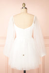 Melilla White Short Tulle Dress w/ Satin Corset | Boutique 1861 back view