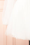 Melilla White Short Tulle Dress w/ Satin Corset | Boutique 1861 bottom
