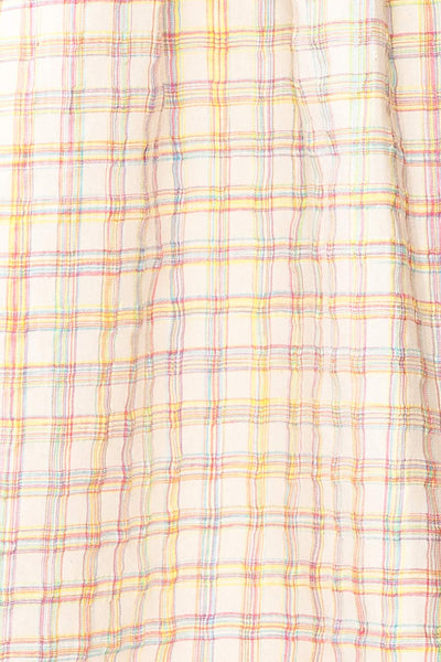 Melizenn Short Plaid A-Line Dress | Boutique 1861 fabric