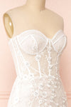 Melodie Corset Dress with Floral Lace | Boudoir 1861 side close-up
