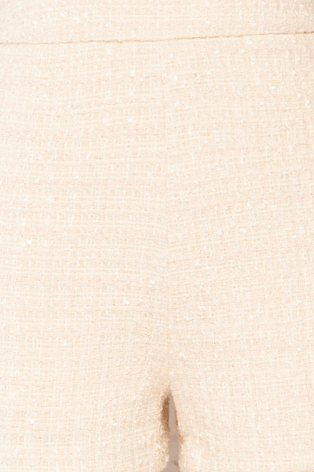 Melvin High-Waisted Cream Shorts | La petite garçonne fabric 