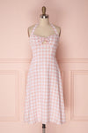 Meng Pink Gingham Halter Summer Dress | Boutique 1861