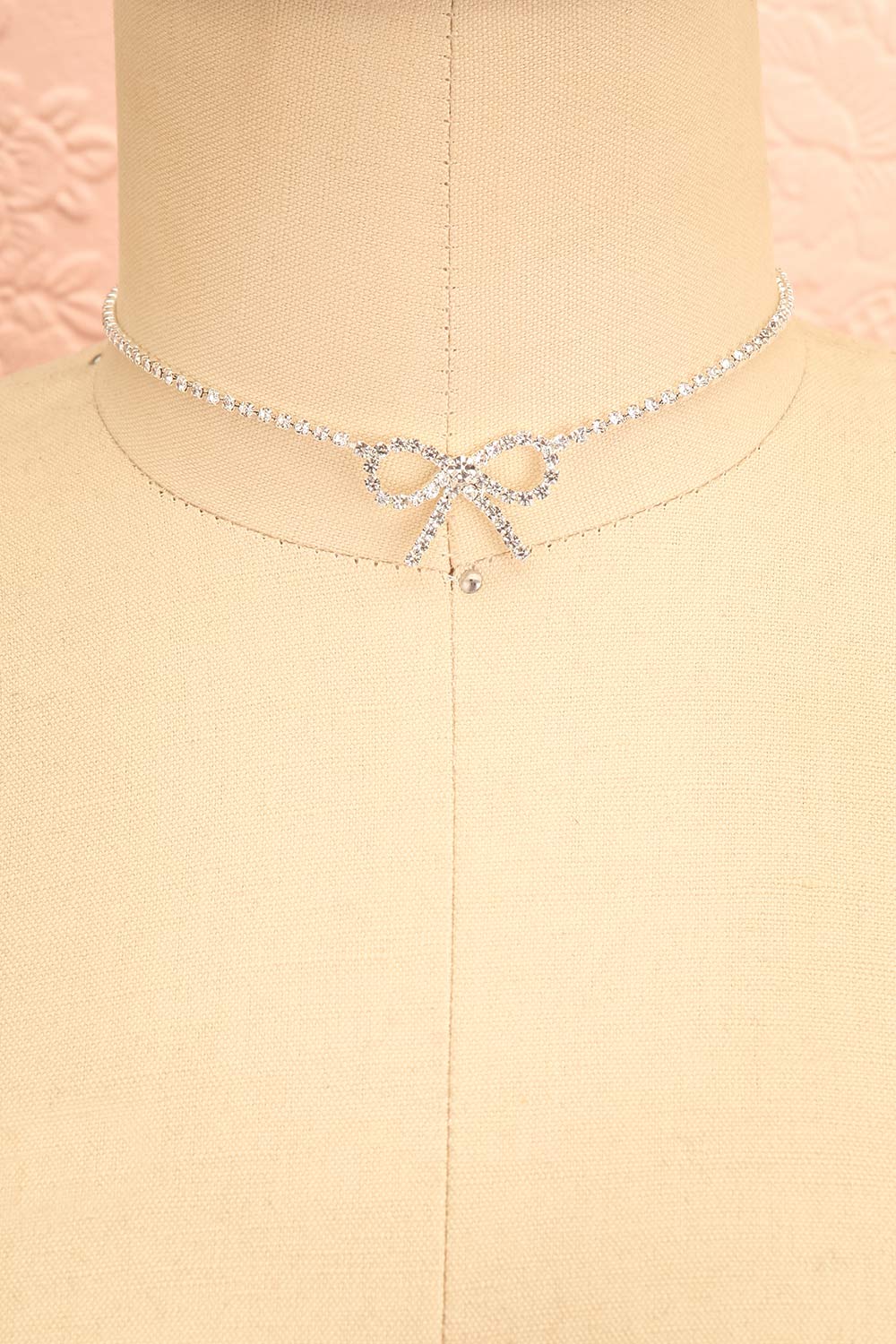 Menny Crystal Choker Necklace w/ Bow | Boutique 1861 