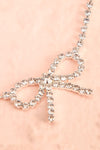 Menny Crystal Choker Necklace w/ Bow | Boutique 1861 flat close-up