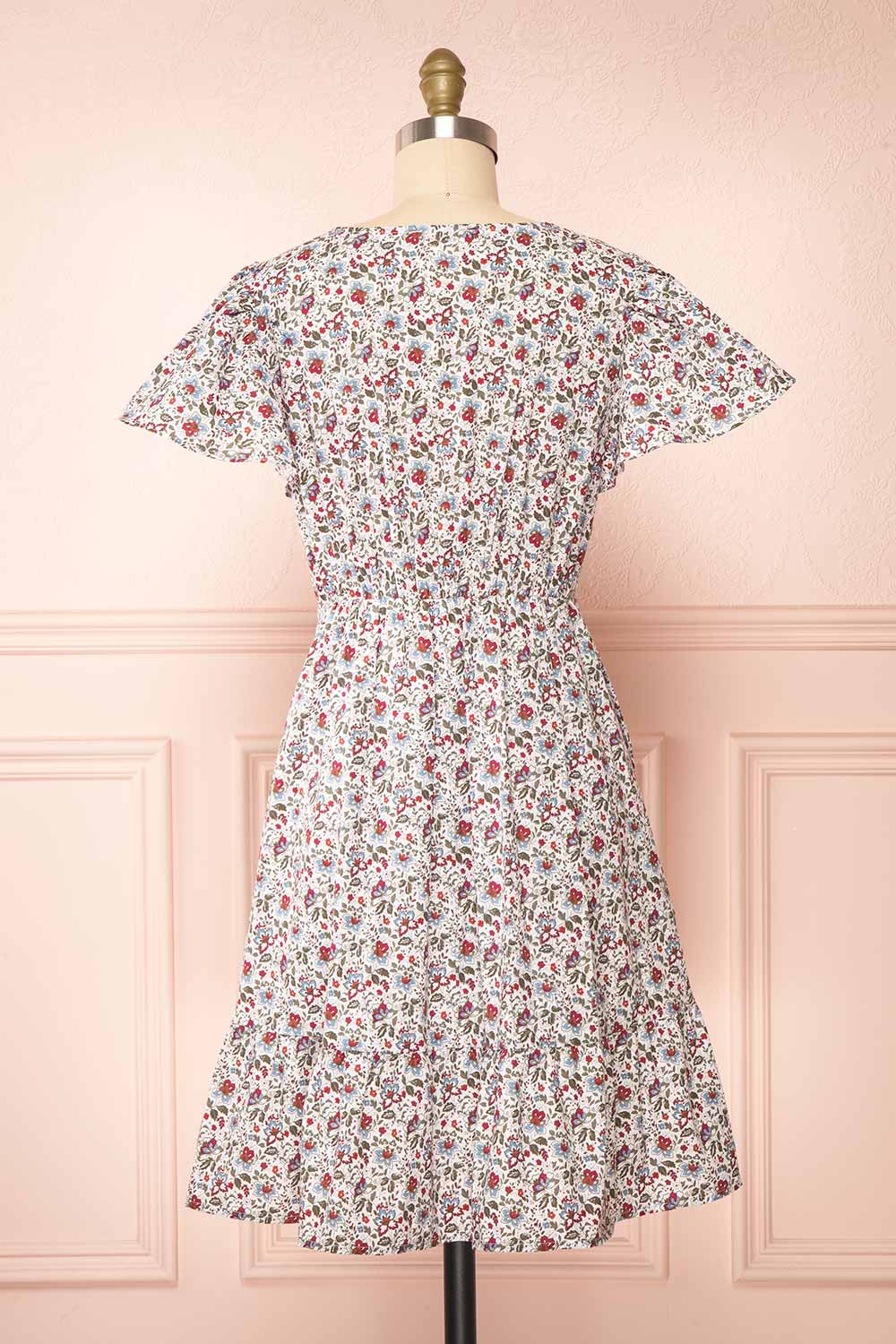 Menodis Short A-Line Floral Dress | Boutique 1861  side view