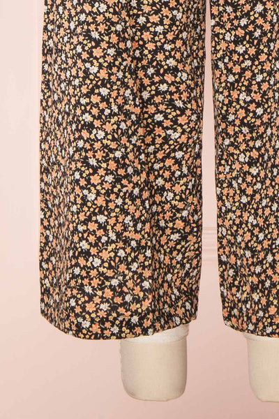 Mensae Floral Patterned Wide Leg Jumpsuit | Boutique 1861 bottom close-up
