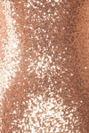 Mercedes Rosegold Fitted Sequin Midi Dress | Boutique 1861 fabric