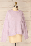 Merida Lilac Oversized Knit Sweater w/ Pocket | La petite garçonne side view
