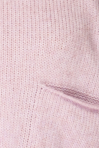 Merida Lilac Oversized Knit Sweater w/ Pocket | La petite garçonne fabric