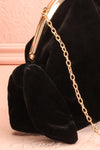 Merlini Black Velvet Clutch | Pochette Noire | Boutique 1861 side close-up