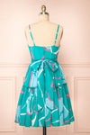 Merryweather Short A-line Dress w/ Abstract Print | Boutique 1861 back view
