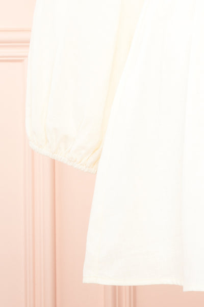 Mertille Short Ivory Dress w/ Long Sleeves | Boutique 1861 bottom view