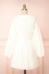 Mertille Short Ivory Dress w/ Long Sleeves | Boutique 1861 back view