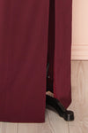 Mia Burgundy Maxi Dress w/ Ruffled Straps | Boudoir 1861 bottom