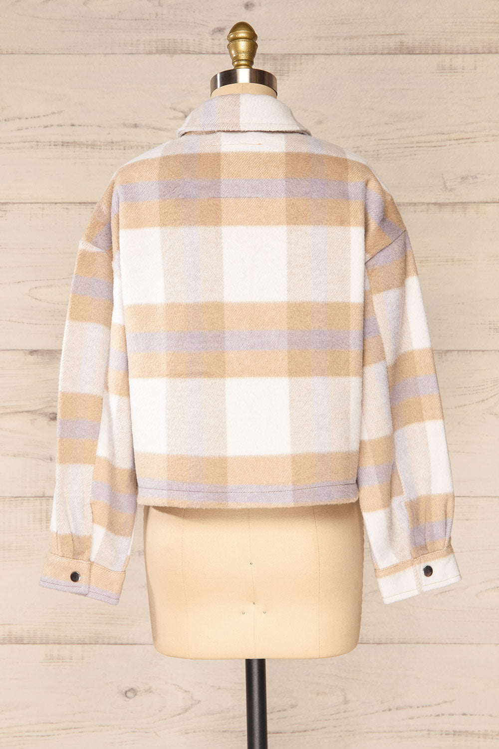 Micheil Cropped Plaid Jacket | La petite garçonne  back view