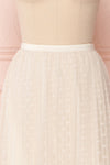 Mihiroa Cream Pleated Mesh Polka Dot Skirt | Boutique 1861 3