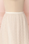 Mihiroa Cream Pleated Mesh Polka Dot Skirt | Boutique 1861 5