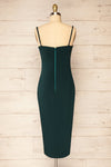 Miira Green Fitted Midi Dress w/ Sweetheart Neckline | La petite garçonne back view