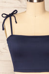 Mijas Cropped Cami Bikini Top w/ Tie Straps | La petite garçonne -front close up