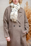 Mikkeli Midi Brown Wool Coat with Pockets | La petite garçonne model
