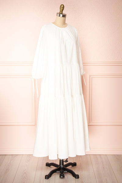 Mikki Ivory Wide Layered Long Sleeve Dress | Boutique 1861 side view