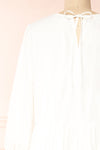 Mikki Ivory Wide Layered Long Sleeve Dress | Boutique 1861 back close-up