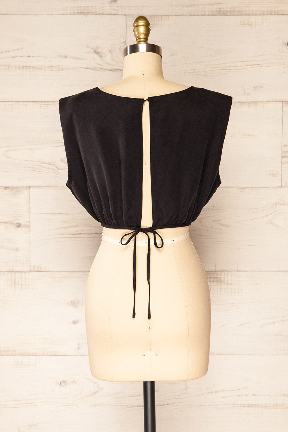 Milanowek | Shoulder Pad Open Back Cropped Top back view 