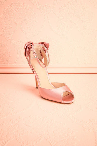 Mileena Sugar Pink Peep-toe Heeled Sandals | Boudoir 1861