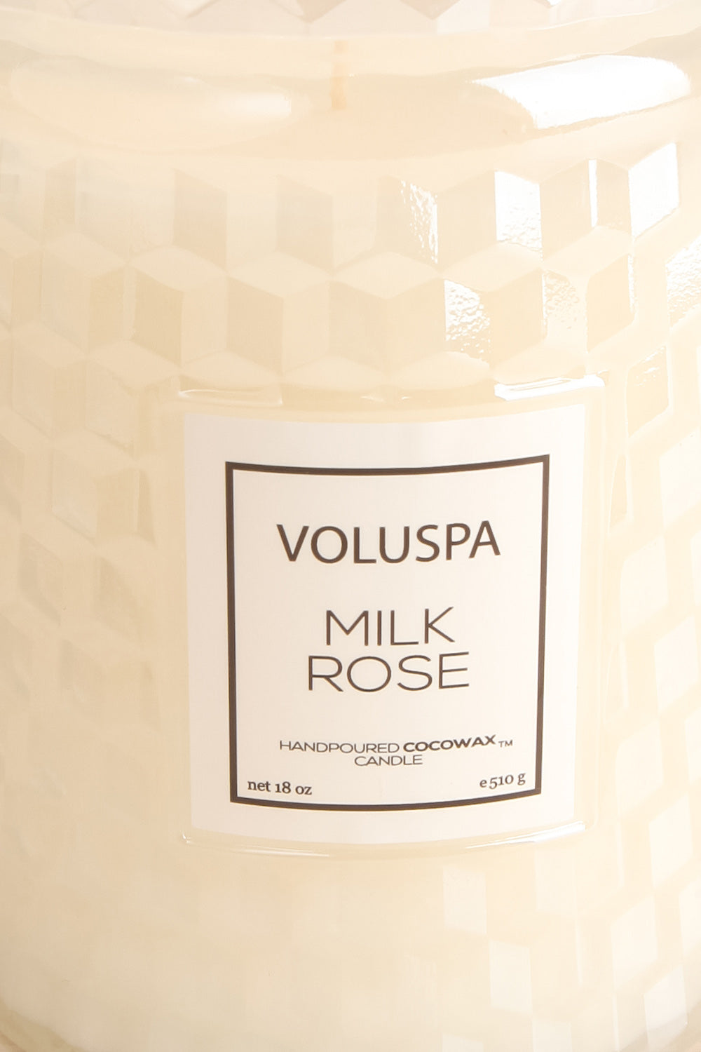 Large Textured Candle Milk Rose | La petite garçonne close-up