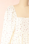 Milka Long Sleeve Floral Midi Dress | Boutique 1861 side close-up