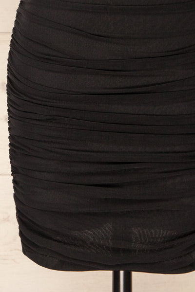 Milost Short Fitted Black Dress | La petite garçonne bottom