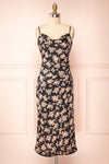Mimallone Cowl Neck Floral Midi Dress | Boutique 1861 front view