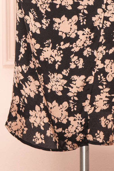 Mimallone Cowl Neck Floral Midi Dress | Boutique 1861 bottom