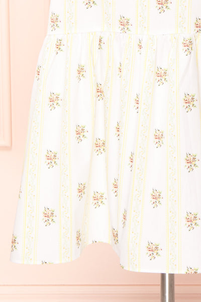 Minako White Floral High-Waisted Skirt | La petite garçonne bottom