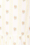Minako White Floral High-Waisted Skirt | La petite garçonne fabric