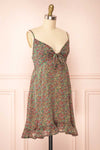 Mindy Short Ditsy Floral Dress w/ Front Tie | Boutique 1861 side view