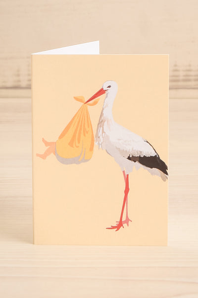 Stork Mini Greeting Card | Maison garçonne close-up
