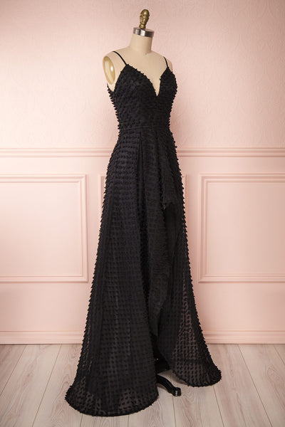 Minjee Black Maxi Dress | Robe Longue | Boutique 1861 side view