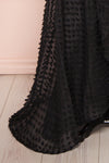 Minjee Black Maxi Dress | Robe Longue | Boutique 1861 bottom close-up