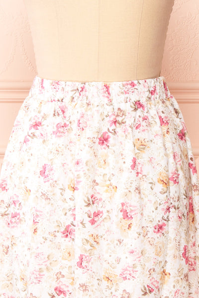 Miranjo Floral Openwork Midi Skirt | Boutique 1861 back close-up