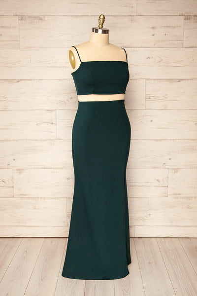 Mirissa Emerald Top and Skirt Prom Set | Boutique 1861 back plus size