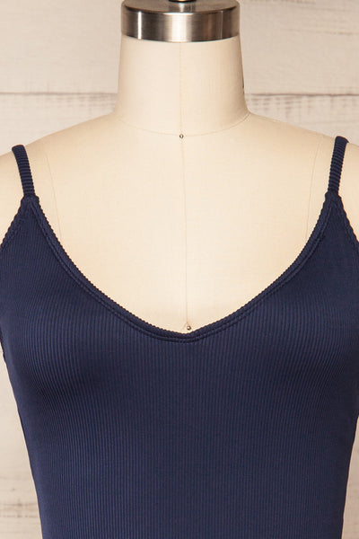 Mirjami Textured One-Piece Navy Swimsuit |front view