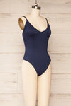 Mirjami Textured One-Piece Navy Swimsuit | side view