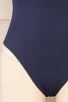 Mirjami Textured One-Piece Navy Swimsuit | front bottom