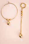 Miroslava Stern Golden Asymmetrical Pendant Earrings | Boutique 1861 1