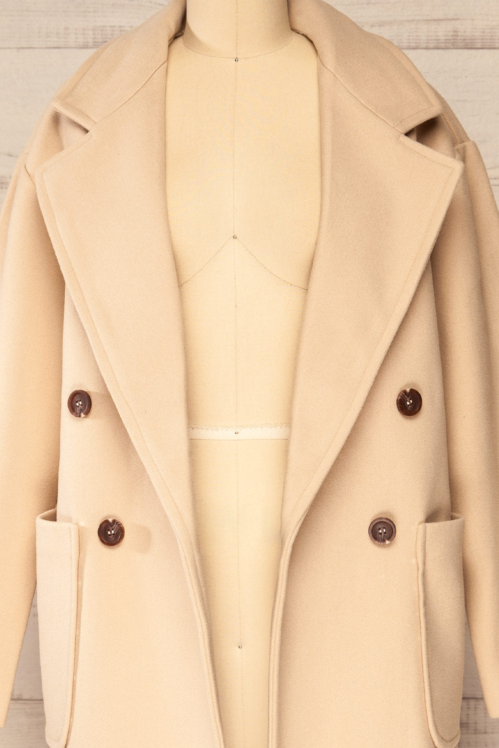 Mitcham Double-Breasted Trench Coat | La petite garçonne open close-up