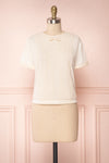 Miyama Cream Organza Pleated Short Sleeved Blouse | Boutique 1861 1